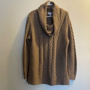 Calvin Klein Cable Knit Cowl Neck Sweater